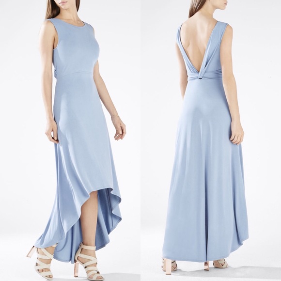 BCBG High-Low Twist Open-Back Dress - Picture 1 of 6